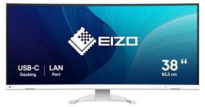 Produktbild von EIZO FlexScan EV3851X-WT, 95,2 cm (37.5"), 3840 x 1600 Pixel, UltraWide Quad HD+, LCD, 5 ms, Weiß