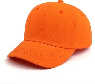 Immagine prodotto di Cappellino da baseball unisex in cotone con cinturino regolabile – Arancione – Taglia grande