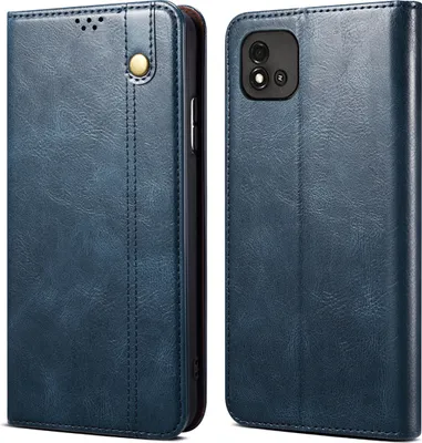 Produktbild von Realme C20 Hülle, Leder Flip Brieftasche Schutzhülle für OPPO Realme C20 Blau