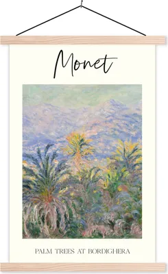 Produktbild von MuchoWow® Textilposter Monet - Malerei - Alte Meister 40x60 cm mit holzfarbenen Rahmen - Poster