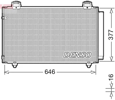 Produktbild von DENSO DCN50043 Kondensator Klimaanlage Klimakondensator für TOYOTA COROLLA (ZZE12, NDE12, ZDE12) +Trockner