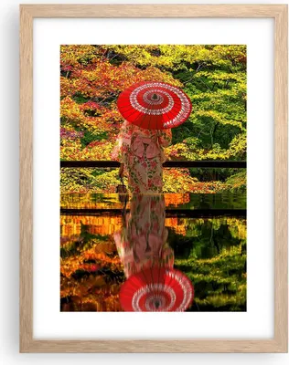 Produktbild von Gerahmtes Poster - Rahmen in heller Eiche - Tubikoin Tempel Die Farben - 30x40 cm - Wand Bild - Wanddeko - Wandbilder - Kunstposter - Wandposter - Bilderrahmen - Bilder - Kunstdruck - P2NPA30x40-4485