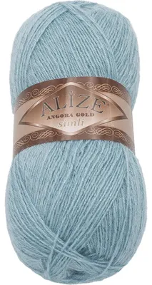 Obrázok produktu pre Priadza ANGORA GOLD SIMLI – 100 g / 500 m – modrá, sivá