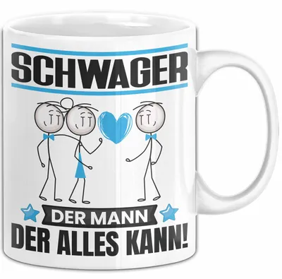 Produktbild von Schwager Tasse Geschenk für Schwager Der Mann Der Alles Kann Geschenkidee zum Geburtstag (Weiß)