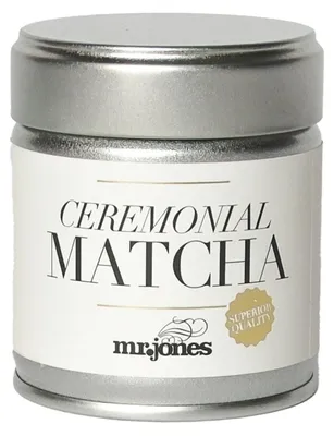 Immagine prodotto di Mr Jones Ceremonial Matcha ORGANIC, 30 g - Tè matcha biologico di alta qualità, macinato finemente
