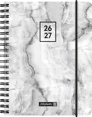 Produktbild von Schülerkalender 2026/2027 "Grey Marble" | A6, Kunststoff