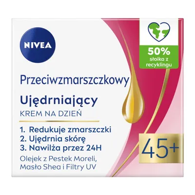 Zdjęcie produktu dla Nivea Przeciwzmarszczkowy + Ujędrniający krem na dzień 45+, 50ml
