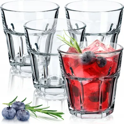 Zdjęcie produktu dla KADAX Szklanki 230ml Zestaw 4szt Do Napojów Drinków