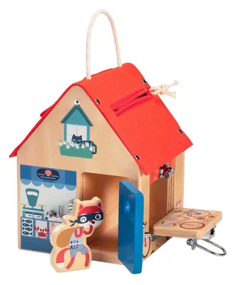 Produktbild von Lilliputiens Holz Grendelhaus - pädagogisches Spielzeughaus mit Schlössern