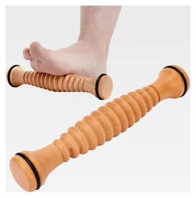 Produktbild von Fußmassagerolle aus Holz zur Entspannung, Schmerzlinderung und Durchblutungsförderung, Ergonomisches Design, Robust und Langlebig