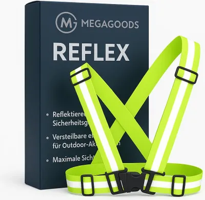 Immagine prodotto di Gilet catarifrangente 4x1,5 cm elasticizzato regolabile per sport e ciclismo DE.