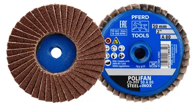 Produktbild von Pferd Fächerschleifscheibe 50MM DM, Körnung 80, flach, - 42719108