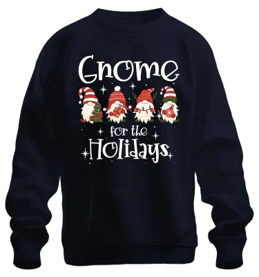 Immagine prodotto di Felpa con cappuccio a tema natalizio, "Gnomo di Natale", blu navy, taglia M