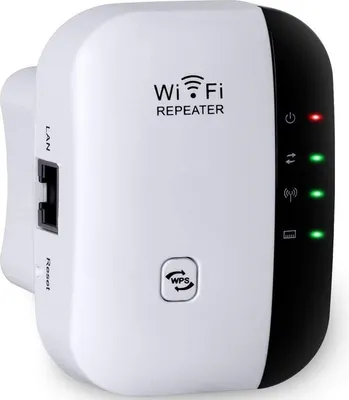 Produktbild von WiFi Repeater 2.4 GHz 300 Mbit/s WLAN Verstärker Ethernet-Port WPS Access Point Repeater Modus LED Geräte Internet Verstärker IEEE 802.11 b/g/n Retoo
