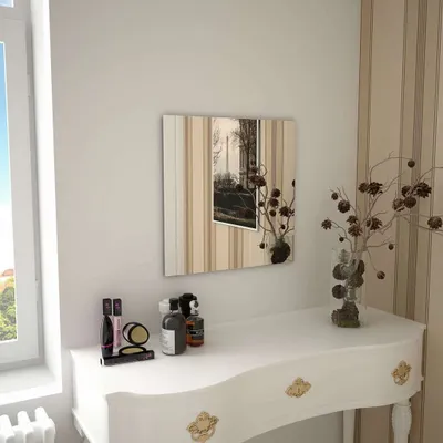 Produktbild von Möbel Wandspiegel 50 x 50 cm Quadratisch Glas - Wandspiegel 245698