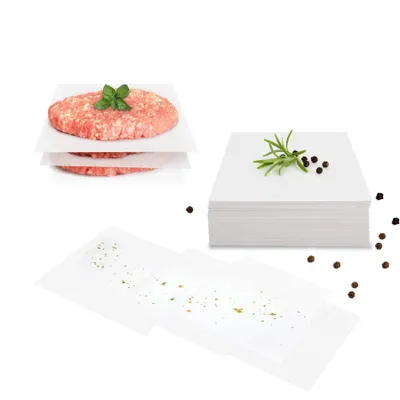 Produktbild von GOURMEO 500 Blatt antihaftbeschichtetes Papier für Steakpressen – 14 x 14 cm – ideal zum Kochen von Hackfleischsteak und Hamburger
