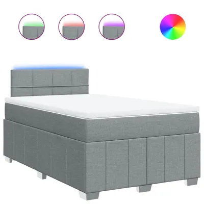 Produktbild von vidaXL Boxspringbett mit Matratze Hellgrau 120x190 cm Stoff