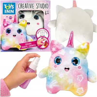 Produktbild von Stnux Einhorn Kuscheltier zum Bemalen DIY Kreativ-Set für Kinder