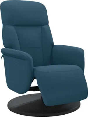 Obrázek produktu pro vidaXL Relaxační křeslo s podnožkou modrý samet