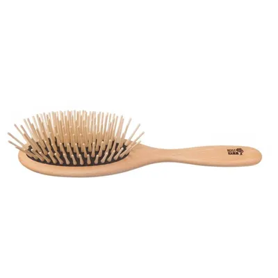 Zdjęcie produktu dla Szczotka do długich włosów - prosta, bardzo długa, drewniane gałki buk 22 cm