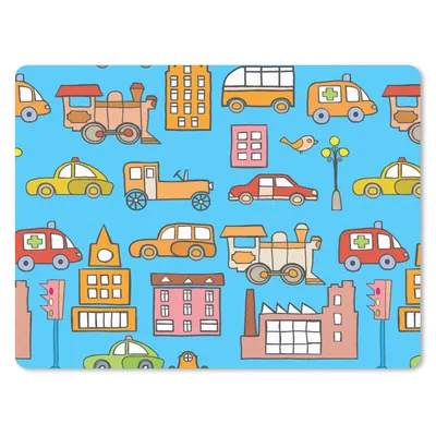 Produktbild von MuchoWow® Mauspad Mousepad Muster - Auto - Haus 40x30 cm - Mousepads - Maus Mat - Pad - Mausunterlage - Anti Rutsch