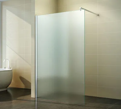 Produktbild von Walk-in Duschabtrennung Duschwand Seitenwand 40 cm Vollsatiniert 10 mm NANO Glas Jupiter