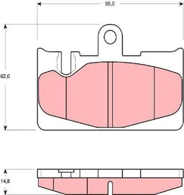 Produktbild von TRW Bremsbeläge Satz Hinten für LEXUS LS (UCF30) GDB3323