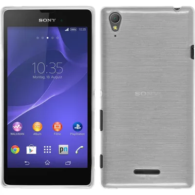 Produktbild von PhoneNatic Case kompatibel mit Sony Xperia Style - weiß Silikon Hülle brushed + 2 Schutzfolien