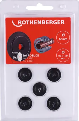 Image de ROTHENBERGER Molette de coupe pour ROSLICE 12mm, 1.1/8", 5 pièces - 088840D