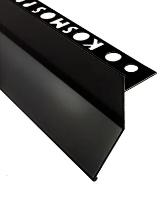 Produktbild von Alu Balkon Terrasse abtropf Profil Fliesenschiene Profil Schiene L300cm 10mm schwarz