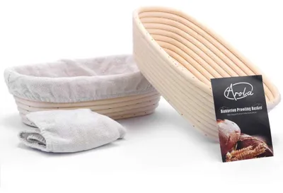 Immagine prodotto di 2 confezioni di cestini in vimini intrecciato per la lievitazione dell'impasto del pane