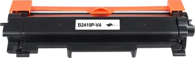 A black toner cartridge with an orange protective cover.