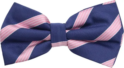 Produktbild von Fabio Farini - 1 Stück Violette Herren Fliegen - Männer Querbinder Vorgebunden Bowtie Streifen - Blau/Rosa/Weiß - Purple Rain/French Rose