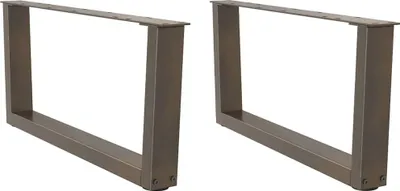 Produktbild von Esstisch Beine V-Form 2 Stück Naturstahl 70x(30-31,3) cm Stahl