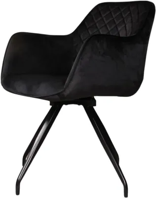 Produktbild von Armstuhl Velours, schwarz, 1 Stück, für Wohnzimmer