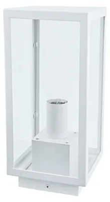 Image de Lampadaire d'extérieur ACA CELIA 1XE27 IP44 en verre transparent CELIA1FWH