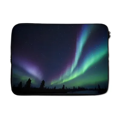 Produktbild von MuchoWow® Laptop Hülle 13 Zoll Nordlichter - Park - Kanada Laptoptasche - Laptophülle - Sleeve - Rundumschutz