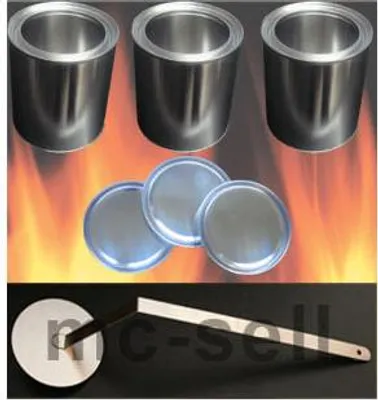 Obrázek produktu pro 3 plechovky s víkem + hasicí gel Bioethanol Gelový krb Ethanolový krb