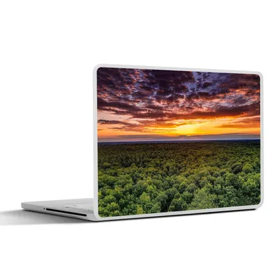 Produktbild von MuchoWow® Laptop Aufkleber Sticker Cover Wald - Nacht - Himmel - Horizont - Bäume 30x21 cm - Sticker für Laptop - Selbstklebend