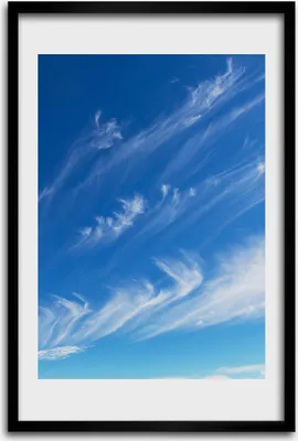 Produktbild von Bild - Bilderrahmen - 40 cm x 60 cm - MDF - Rahmen - Wandkunst - Wolken im Himmel