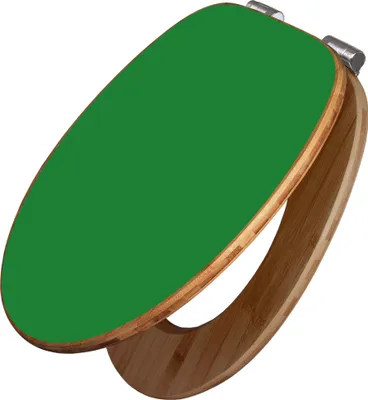 Produktbild von banjado Design WC Sitz Bambus Absenkautomatik -Grün - Toilettendeckel mit Absenkautomatik Holz/hochwertiger Bambus Klodeckel/WC-Sitz für alle gängigen Toiletten [TDB2-0017]