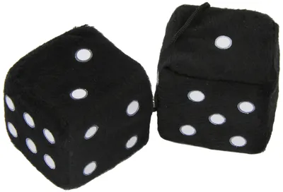 Image de Sumex DADOS20, cube en peluche, noir, 7 x 7 cm