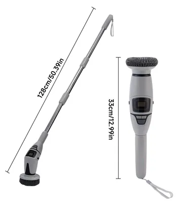 Immagine prodotto di Spazzola elettrica per la pulizia, indicazioni vocali, versatile pulitore per la casa, bianco, UE