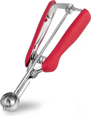 Obrázek produktu pro Lžička na zmrzlinu z nerezové oceli 2,5 cm TJ POP Extra malá lžička na zmrzlinu 5 ml rukojeť červená