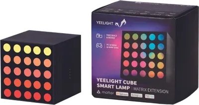 Image de YEELIGHT Cube Smart Lamp - Matrice Cube de jeu lumineuse - Extension WLAN mat noir Nouveau