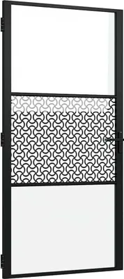 Zdjęcie produktu dla Drzwi szklane Fretwork Czarny 102,5 x 3,5 x 201,5 cm Aluminium