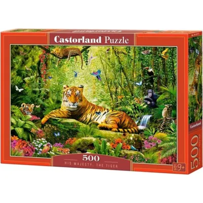 Obrázok produktu pre Puzzle 500 dielov Jeho Veličenstvo, tiger 53711 Castorland
