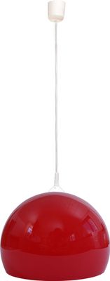 Pendelleuchte MCW-M34, Hängelampe Hängeleuchte Lampe, Ø 40cm Schirm, Kunststoff  rot