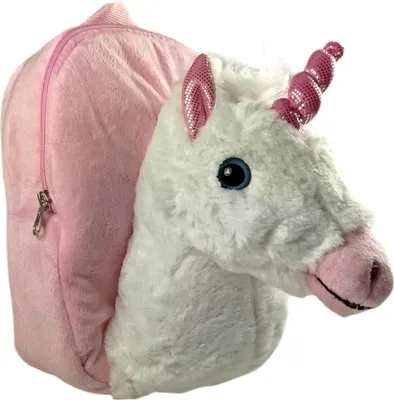 Produktbild von Einhorn Rucksack mit Plüschkopf Unicorn Kinderrucksack