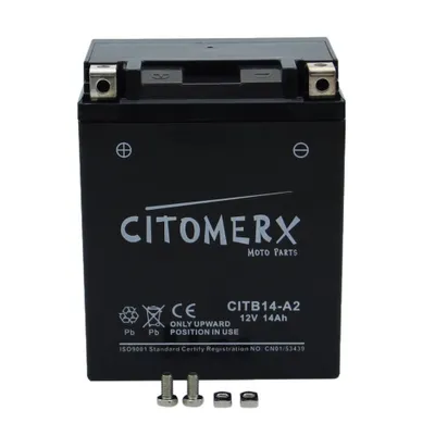 Image de Batterie gel CIT YB14-A2, 12 V 14 Ah, pôle positif à gauche, DIN 51412
